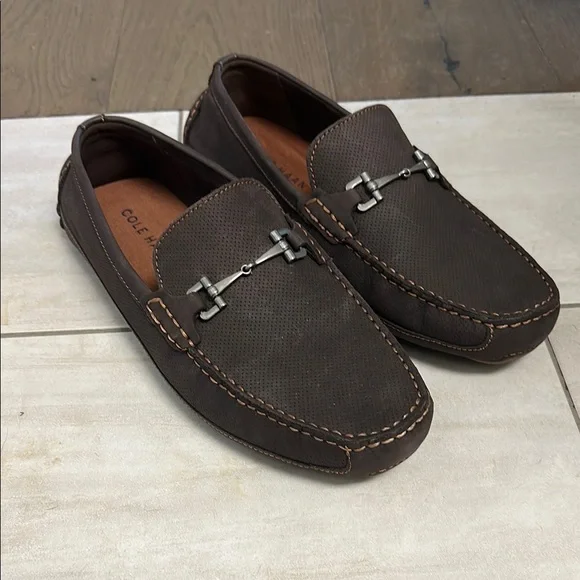 Cole Haan Brown Leather Loafers with Horsebit Detail Men main image 4